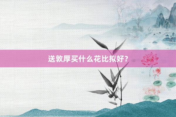 送敦厚买什么花比拟好？